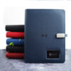 High quality gifts VIP gifts power bank notebook with light up log gift box and bag