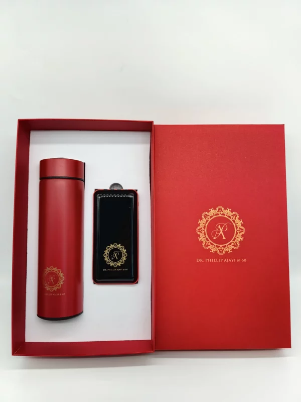 Corporate gift sets with box Vacuum cup + power bank - Image 3