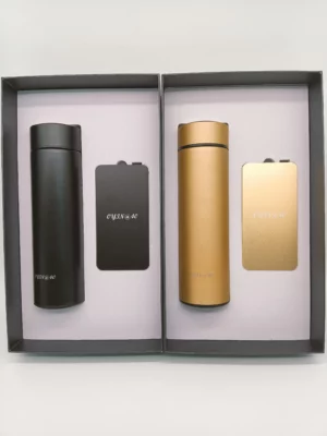 Corporate gift sets with box Vacuum cup + power bank