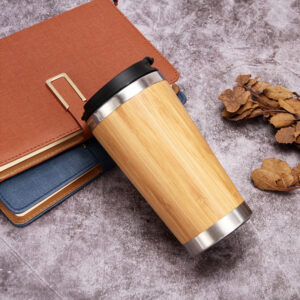 Bamboo 304 stainless steel coffee mug