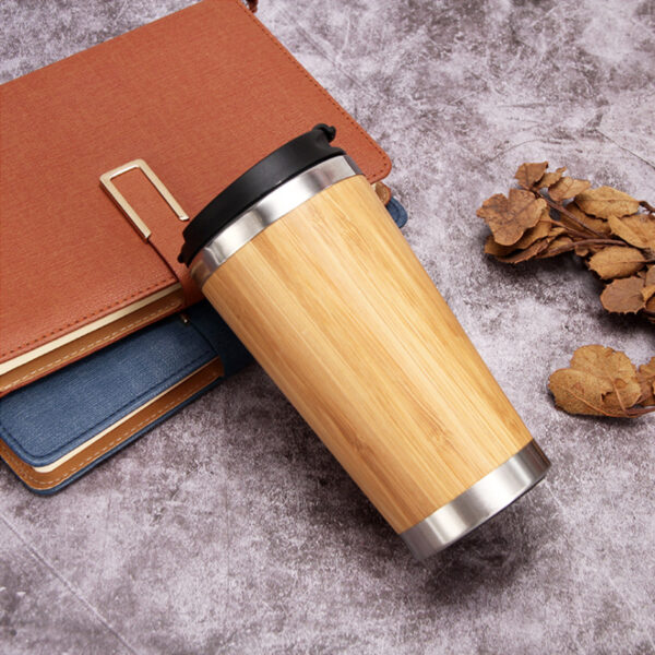 Bamboo 304 stainless steel coffee mug