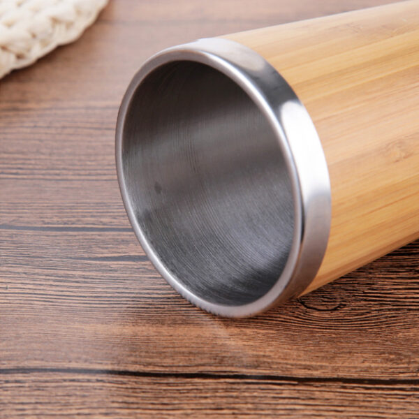 Bamboo 304 stainless steel coffee mug - Image 2