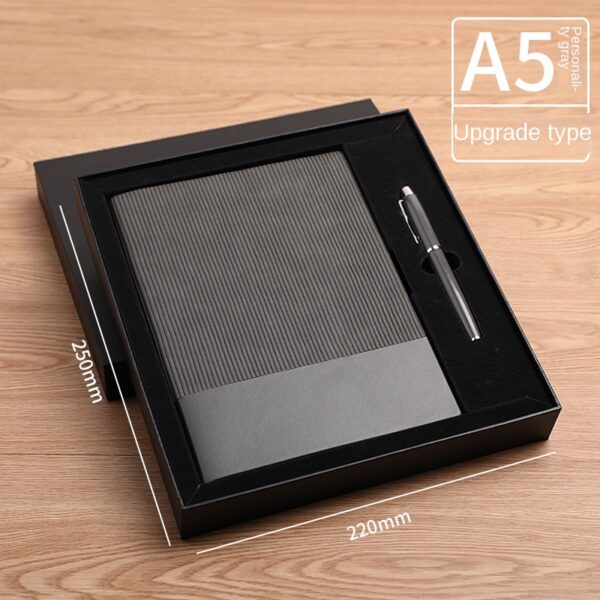 Round buckle notebook + pen gift set 2 in 1 with gift box and bag - Image 5