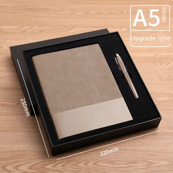 Round buckle notebook + pen gift set 2 in 1 with gift box and bag - Image 4