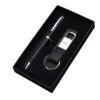 Small cheap gift sets with box pen + keychain