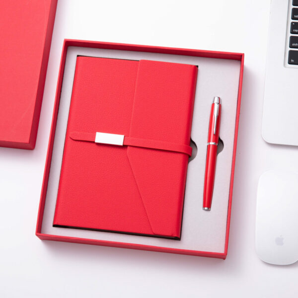 Notebook 3 folds + pen gift set 2 in 1 with gift box and bag - Image 3