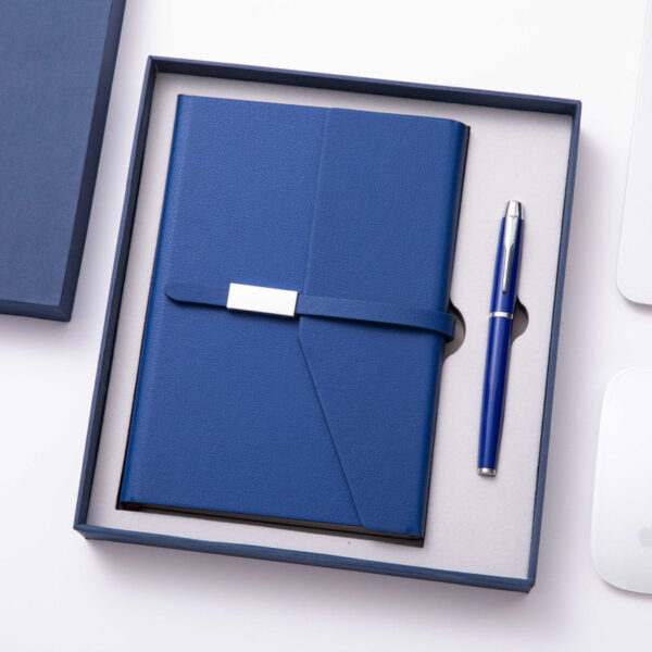 Notebook 3 folds + pen gift set 2 in 1 with gift box and bag - Image 2