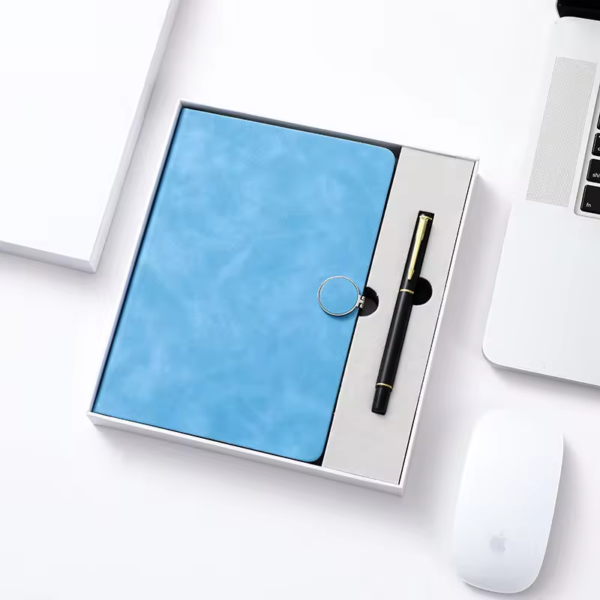 Round buckle notebook + pen gift set 2 in 1 with gift box and bag - Image 2