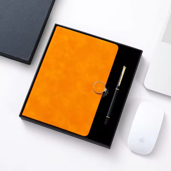 Round buckle notebook + pen gift set 2 in 1 with gift box and bag - Image 7