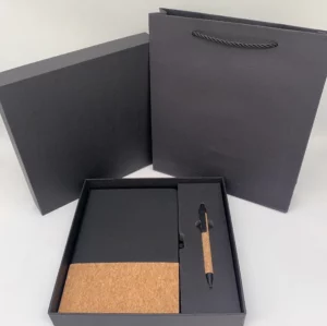 A5 perfect binding notebook + pen gift set 2 in 1 with gift box and bag