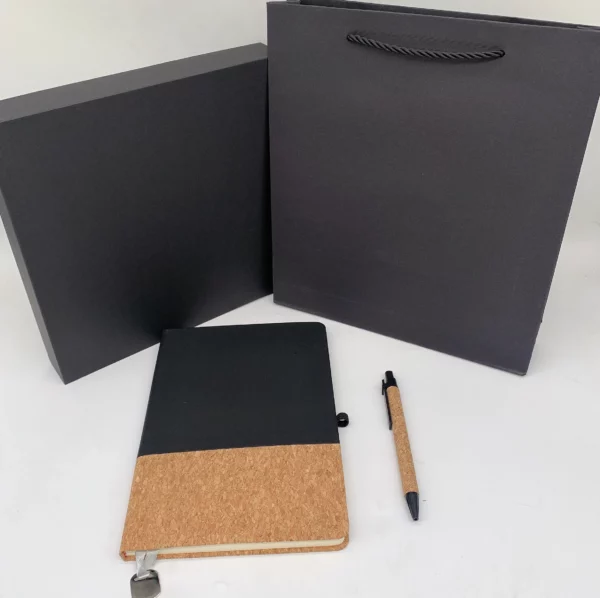A5 perfect binding notebook + pen gift set 2 in 1 with gift box and bag - Image 4