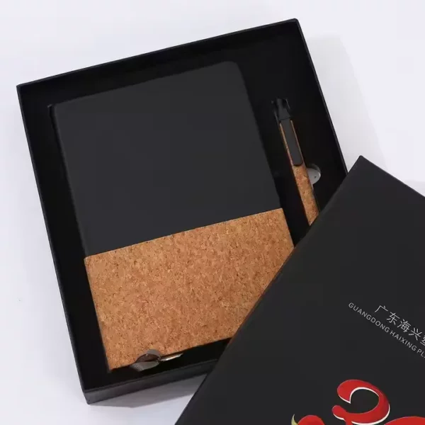 A5 perfect binding notebook + pen gift set 2 in 1 with gift box and bag - Image 2