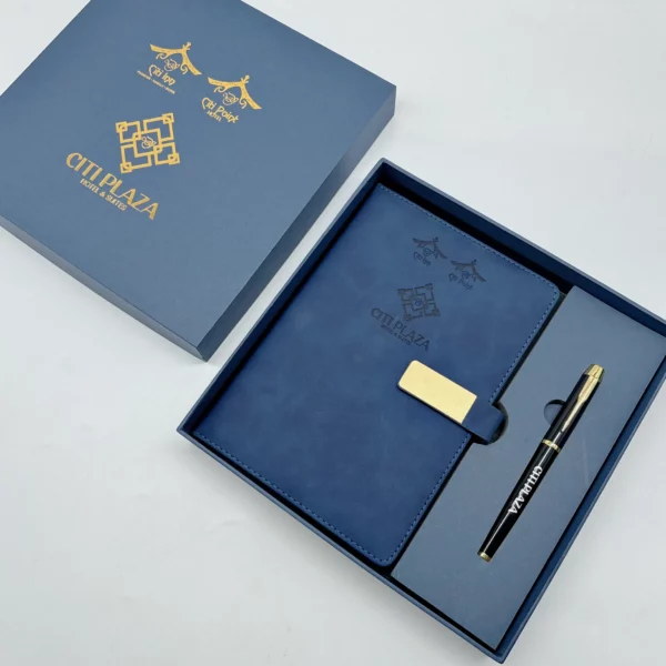 A5 perfect binding notebook + pen gift set 2 in 1 with gift box and bag - Image 7