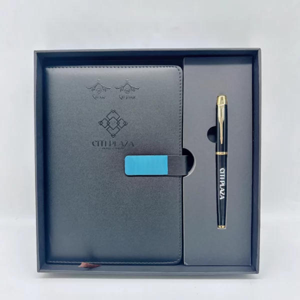 A5 perfect binding notebook + pen gift set 2 in 1 with gift box and bag - Image 5