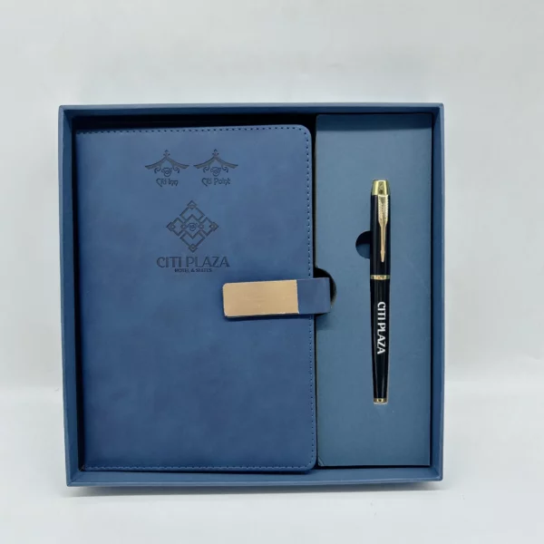 A5 perfect binding notebook + pen gift set 2 in 1 with gift box and bag - Image 4