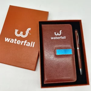 A6 perfect binding notebook + pen gift set 2 in 1 with gift box and bag