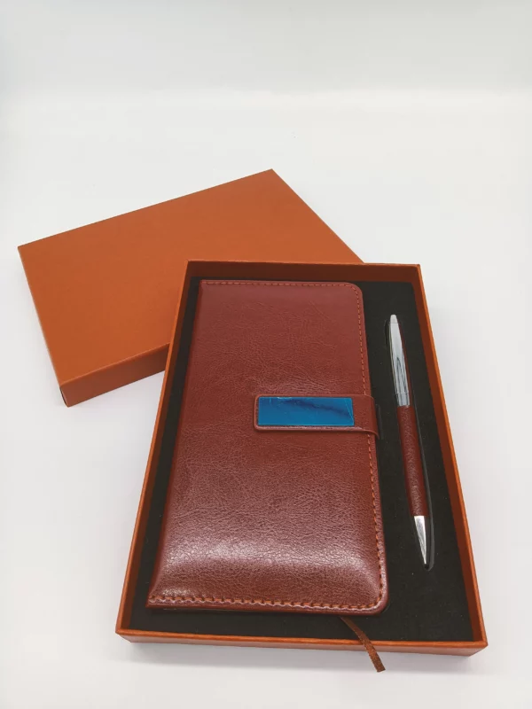 A6 perfect binding notebook + pen gift set 2 in 1 with gift box and bag - Image 2