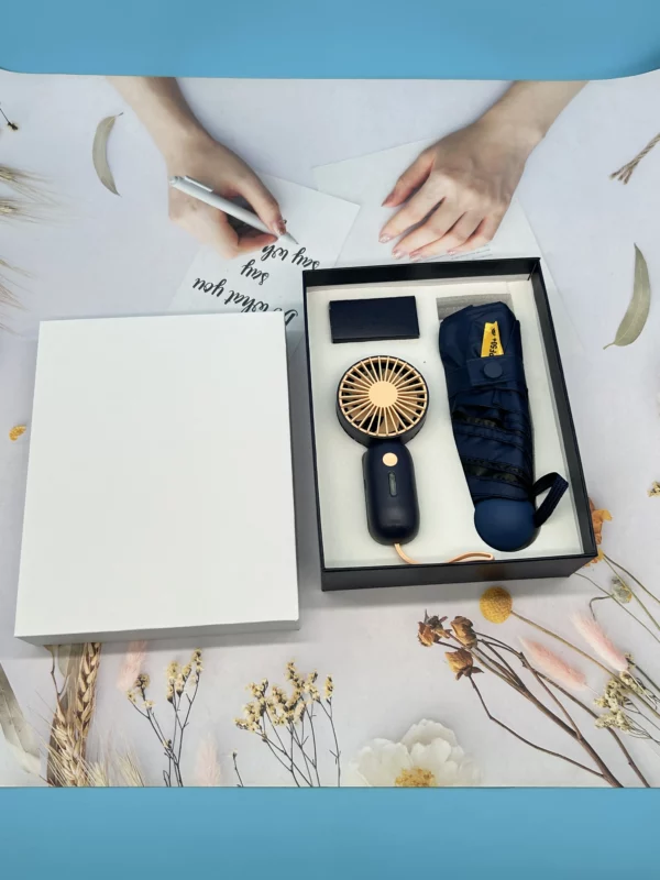 Umbrella + portable fan with box and bag useful gifts corporate gifts - Image 3