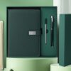 Round buckle notebook + pen gift set 2 in 1 with gift box and bag - Image 3