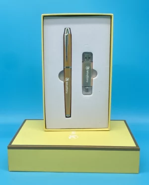 Small budget USB + PEN with gift box and bag cheap gifts