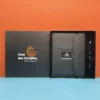 High quality mutifunctional power bank notebook 3 folds light up logo gift set
