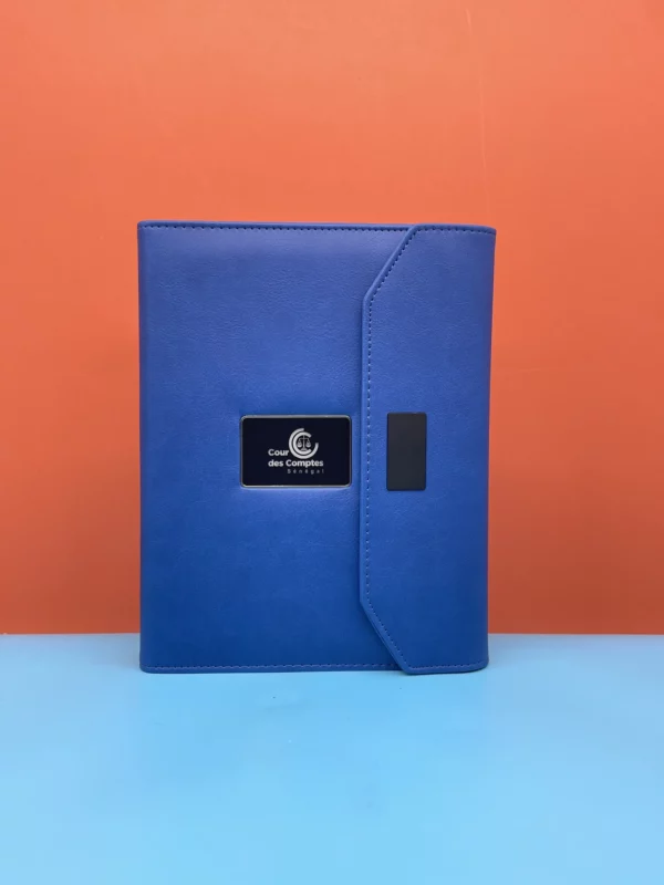 High quality mutifunctional power bank notebook 3 folds light up logo gift set - Image 4