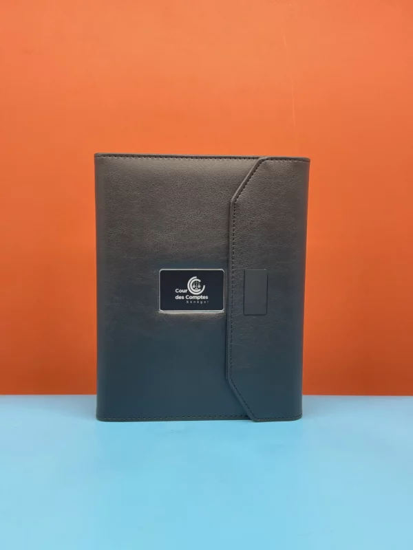 High quality mutifunctional power bank notebook 3 folds light up logo gift set - Image 2