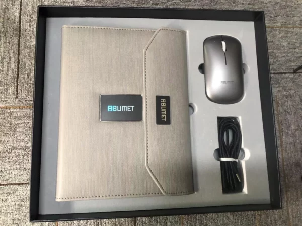 High quality mutifunctional power bank notebook 3 folds + light up logo mouse VIP gifts - Image 2