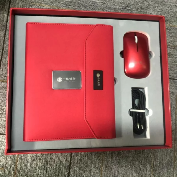 High quality mutifunctional power bank notebook 3 folds + light up logo mouse VIP gifts - Image 3