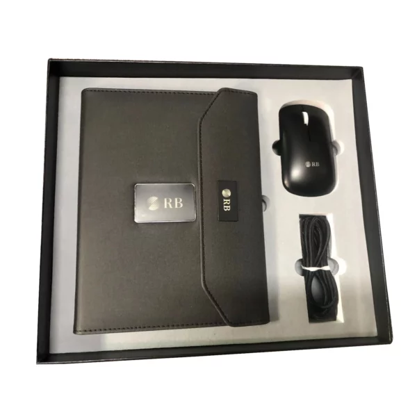 High quality mutifunctional power bank notebook 3 folds + light up logo mouse VIP gifts - Image 4