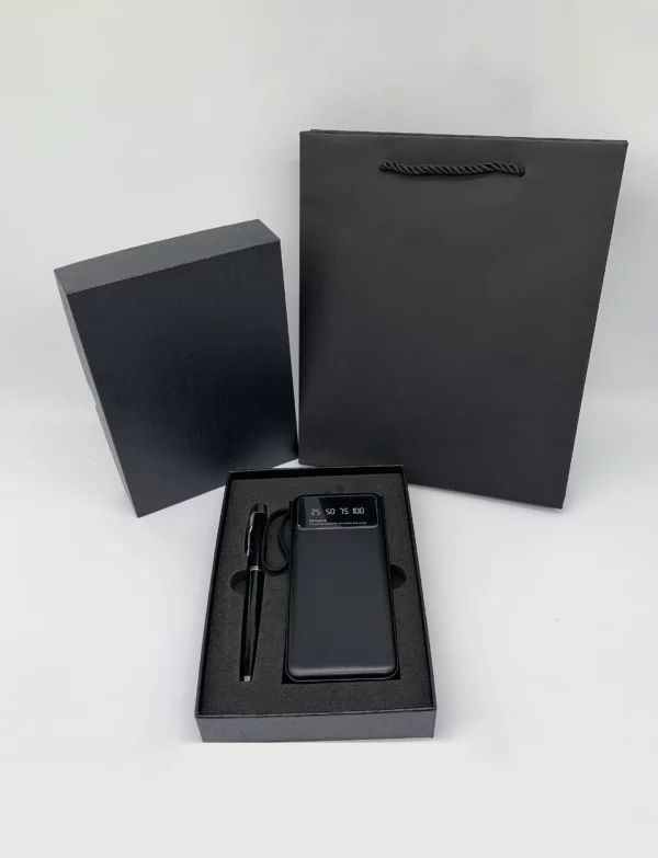 Simple power bank + metal pen gift sets promotiontial gifts - Image 3
