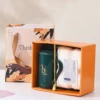 Premium Coffee Lover's Comfort Gift Set: 350ml Mug & Soft Towel in a Stylish Gift Box & Bag