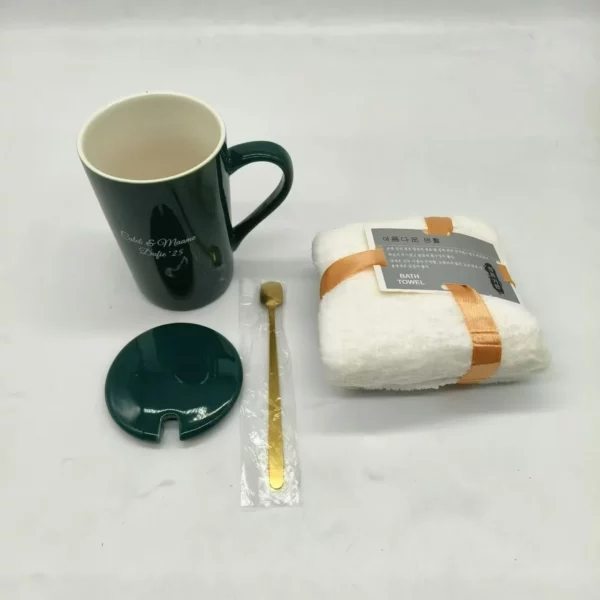 Premium Coffee Lover's Comfort Gift Set: 350ml Mug & Soft Towel in a Stylish Gift Box & Bag - Image 7