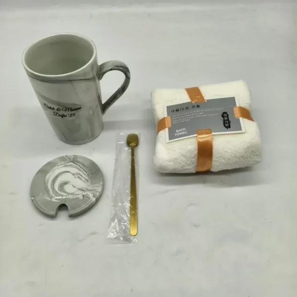 Premium Coffee Lover's Comfort Gift Set: 350ml Mug & Soft Towel in a Stylish Gift Box & Bag - Image 8