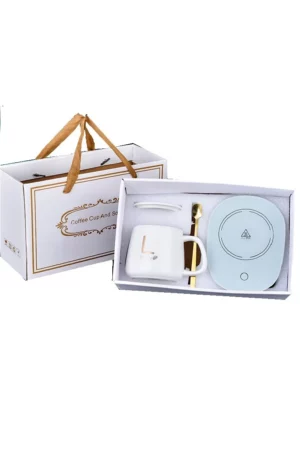 Smart 55-Degree Coffee Mug Warmer Gift Set with Spoon, Box & Bag