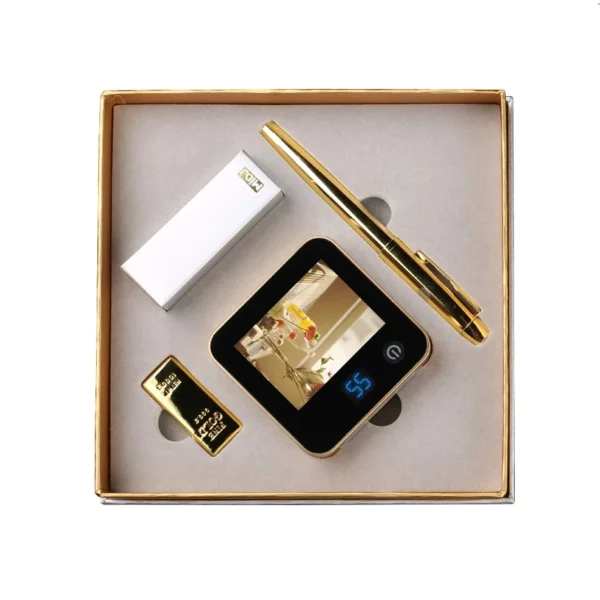 Unique Photo Album Power Bank (7800mAh), Metal Pen & Gold Bar 16GB USB Drive Tech Gift Set - Image 2