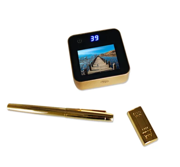 Unique Photo Album Power Bank (7800mAh), Metal Pen & Gold Bar 16GB USB Drive Tech Gift Set - Image 4