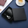 Sophisticated Black/Blue/Gray PU & Metal Card Holder, Metal Pen & 16GB USB Drive Business Gift Box Set - Image 7