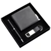 Stylish PU Leather Wallet, Keychain & Metal Pen Professional Gift Box Set