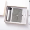 Professional 304 Stainless Steel Bottle, A5 Notebook & Metal Pen Gift Set (Black/Blue/Green) with Box & Bag