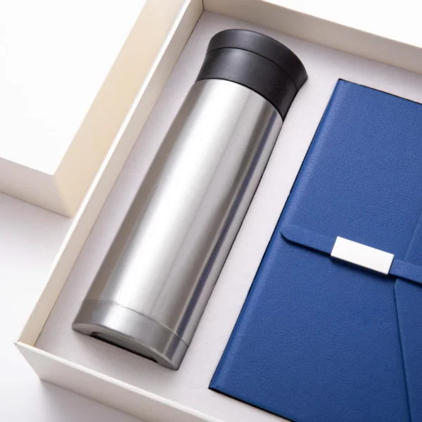 Professional 304 Stainless Steel Bottle, A5 Notebook & Metal Pen Gift Set (Black/Blue/Green) with Box & Bag - Image 7
