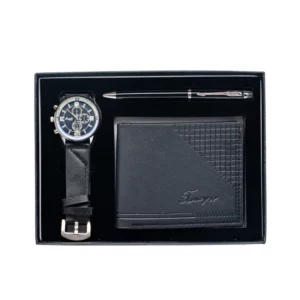 Classic Watch, Pen & Wallet Executive Gift Box Set