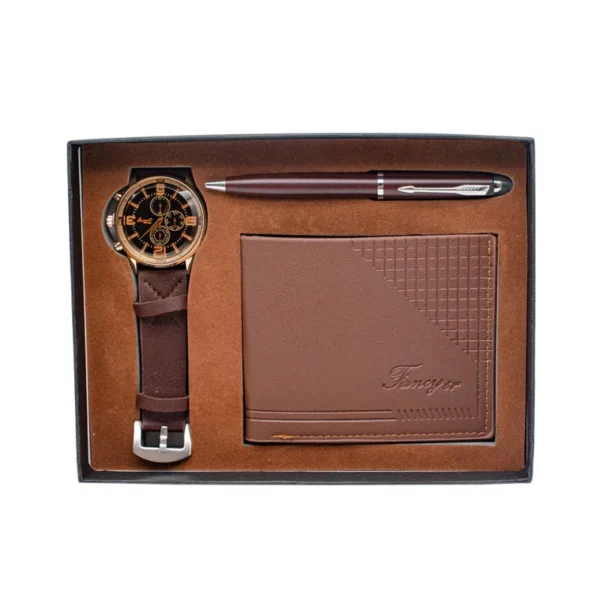 Classic Watch, Pen & Wallet Executive Gift Box Set - Image 2