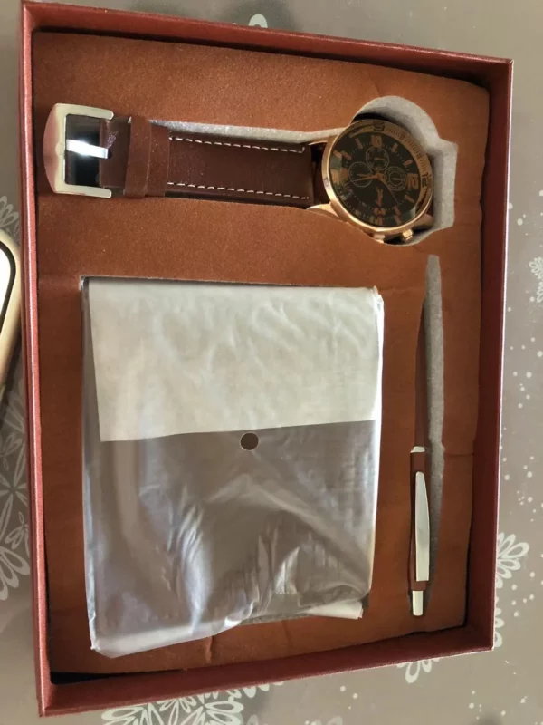 Classic Watch, Pen & Wallet Executive Gift Box Set - Image 3