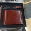 Stylish Metal & PU Keychain, Metal Pen & PU Wallet Gift Box Set - Image 4