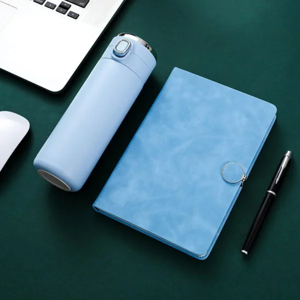 Convenient One-Click Bottle, A5 Perfect Binding Notebook & Metal Pen Gift Set with Box & Bag - Image 3