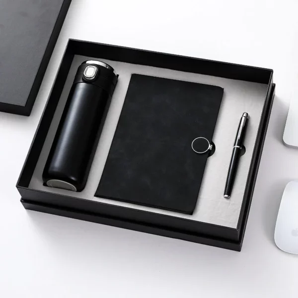 Convenient One-Click Bottle, A5 Perfect Binding Notebook & Metal Pen Gift Set with Box & Bag - Image 6