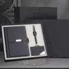 A5 Notebook, Metal Pen & PU Card Holder Professional Gift Set with Box & Bag