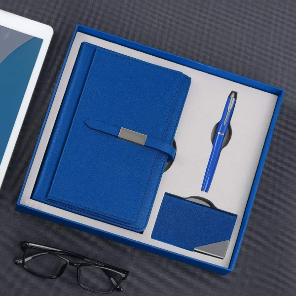A5 Notebook, Metal Pen & PU Card Holder Professional Gift Set with Box & Bag - Image 4