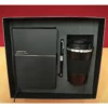 Black Stainless Steel Coffee Cup, A5 Notebook & Metal Pen Executive Gift Set with Box & Bag - Image 2